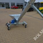 Przenośnik zbożowy ŻMIJKA Ø200 z koszem i silnikiem na dole 7,5kW - Gallery Image 1